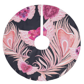 Naadloze zachte Waterverf Valentijns Pattern Kerstboom Rok