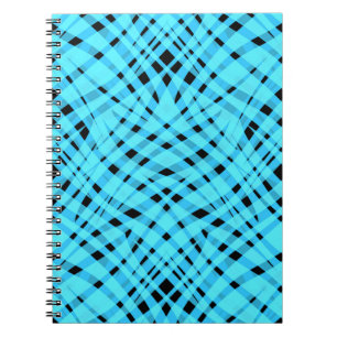 Naadloze zebra tijgervacht abstract blauw notitieboek