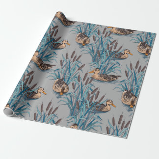 naadloze zwarte boom met kleurig bloempatroon cadeaupapier