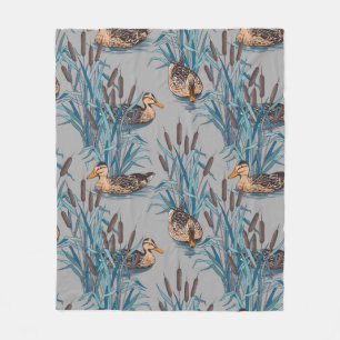 naadloze zwarte boom met kleurig bloempatroon fleece deken