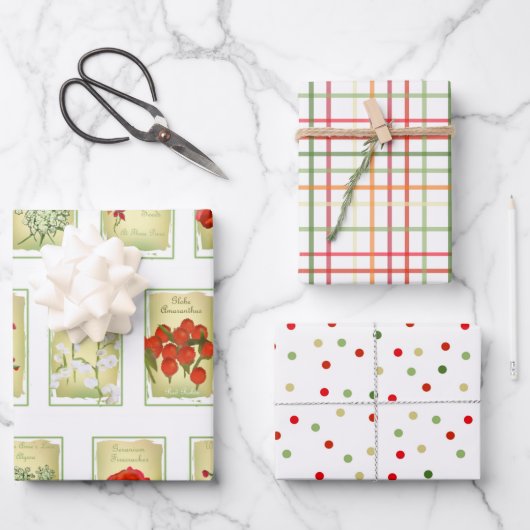 naadverpakkingen, Stippen en schillen Inpakpapier Vel (Voorkant)