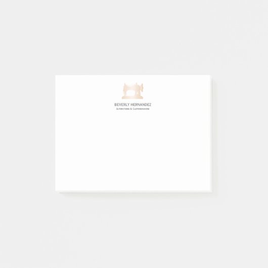 naadverstelling van de goudnaaimachine post-it® notes (Voorkant)