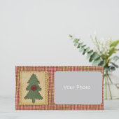 Naai Kerstboom Aangepaste Kerst Foto Kaart (Staand voorkant)