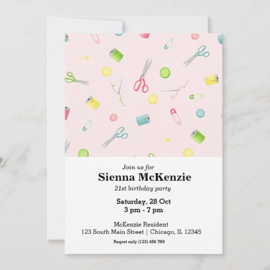 Naai patroon kaart (Voorkant)