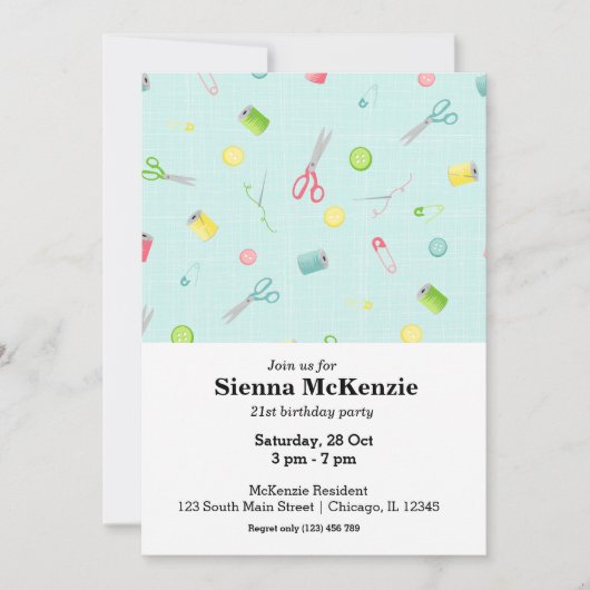 Naai patroon kaart (Voorkant)