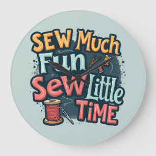 Naai veel plezier Naai weinig tijd Retro Stitch Ar Grote Klok