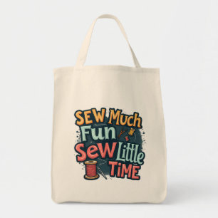 Naai veel plezier Naai weinig tijd Retro Stitch Ar Tote Bag