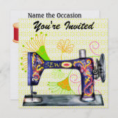 Naai zo  uitnodiging - SRF (Voorkant / Achterkant)