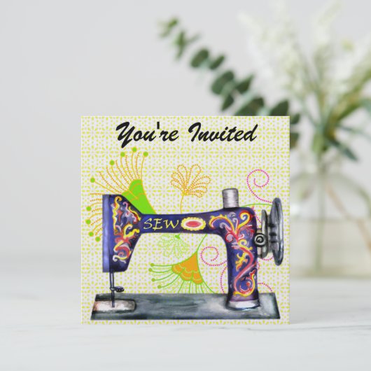 Naai zo uitnodiging - SRF (Staand voorkant)