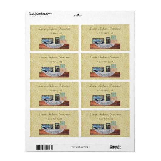 Naaibedrijfsetiket Etiket (Full Sheet)