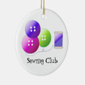 Naaiclub - Noties Keramisch Ornament (Rechts)