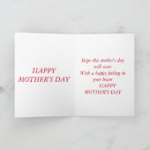 naaien Beer Moederdag Kaart (Binnen)