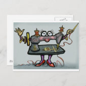 naaien briefkaart (Voorkant / Achterkant)