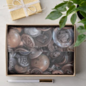  naaien Buttonnen messing Silver Gold Pewter Tissuepapier (Geschenk)