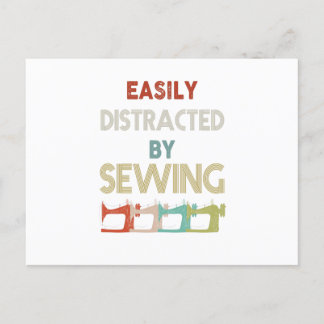 Naaien Cadeau | Gemakkelijk Afgeleid Door Naaien Aankondigingskaart