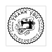Naaien Dank u Schellap Rubber Stamp Rubberstempel (Afrduk)