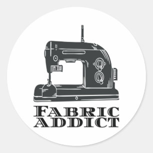 Naaien - Fabric Addict Ronde Sticker