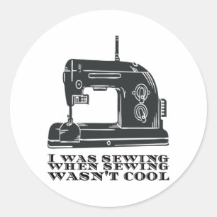 Naaien - Ik naaide toen ik geen kool zag. Ronde Sticker