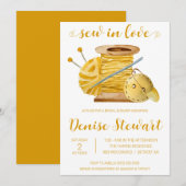 Naaien in liefde, naaien begrippen Vrijgezellenfee Kaart (Voorkant / Achterkant)