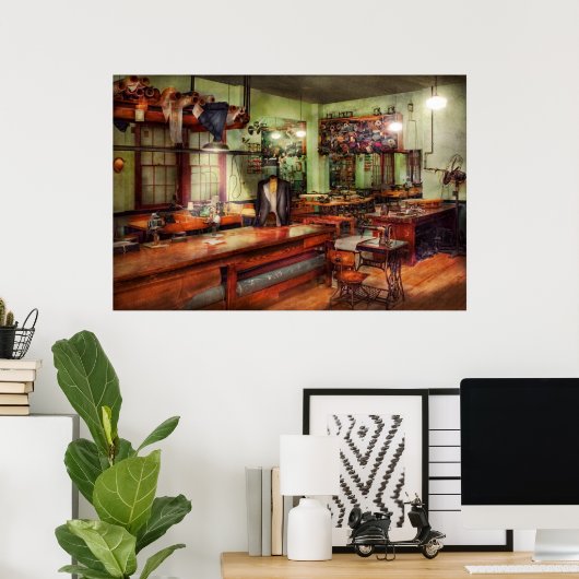 Naaien - Industrie - De sweatshop Poster (Thuiskantoor)