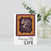 Naaien is mijn leven briefkaart (Staand voorkant)