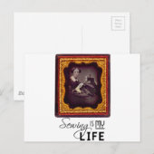 Naaien is mijn leven briefkaart (Voorkant / Achterkant)