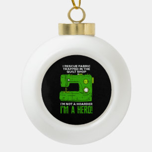 naaien keramische bal ornament