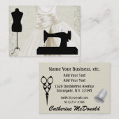 Naaien / Mode / Naaisters Visitekaartje (Voorkant / Achterkant)