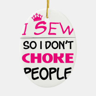 naaien, naaien vrouw liefde keramisch ornament