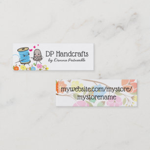 Naaien naald spoel van draad Thimble liefde Mini Visitekaartje