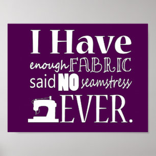 Naaien ・ Niet genoeg Fabric Crafts {Donker} Poster
