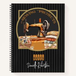 Naaien Projecten  Zwart Notitieboek