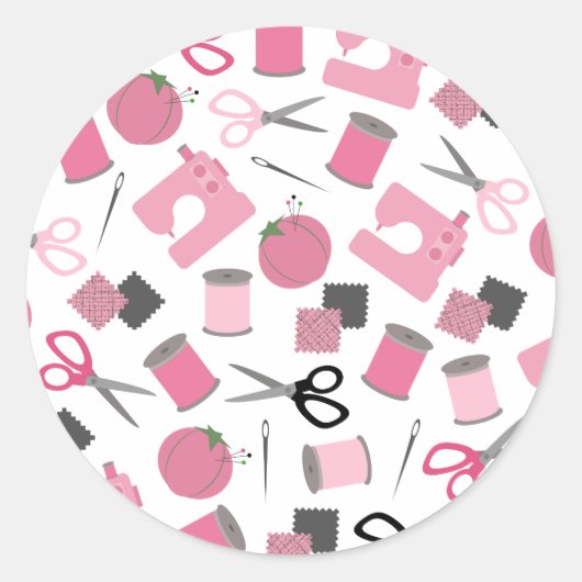 Naaien Thema Envelop Seal Sticker (Voorkant)