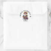 naaien van naaister-Sticker Ronde Sticker (Tas)