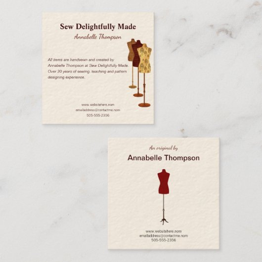 Naaiend Visitekaartje (Voorkant / Achterkant)