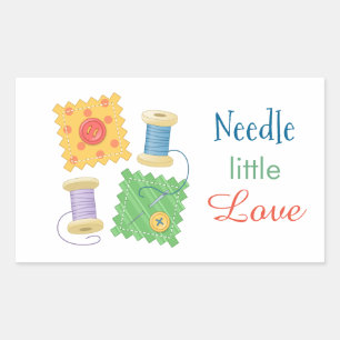 Naaiende Craft Hobby Quote Rechthoekige Sticker