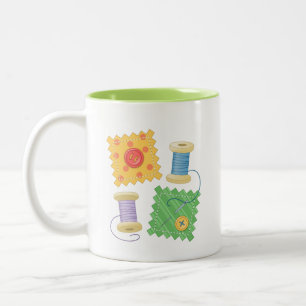 Naaiende Craft Hobby Quote Tweekleurige Koffiemok