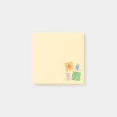 Naaiende drijfwerkhobby op geel post-it® notes (Voorkant)