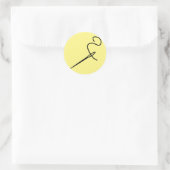 naaigarens van de naald ronde sticker (Tas)