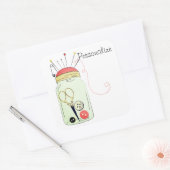  naaigarkit vierkante sticker (Envelop)