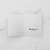 naaigmachine Monogram Dank u Notitiekaartje (Binnen)