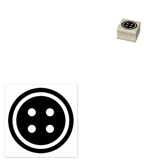 Naaigoed Button Rubberstempel (Gestempeld)
