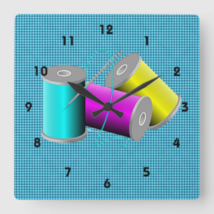 Naaigoed-/kantelontwerpwandklok Vierkante Klok