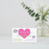 Naaigoed van de heek en de paarse bloemen visitekaartje (Staand voorkant)