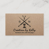 Naaigoeddressmaker Rustic Kraft Visitekaartje (Voorkant)