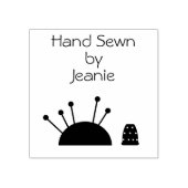 Naaigoedwerk en schroefrubberstempel 	rubberstempel (Afrduk)