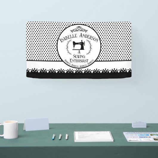 Naaigouwers zwart-wit spandoek (Beurs)