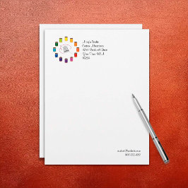 Naaigronden, naalden en draden briefhoofd