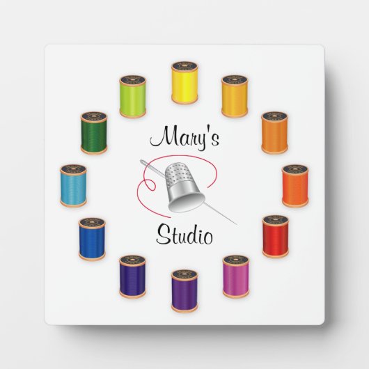 Naaigronden, naalden en draden fotoplaat (Voorkant)