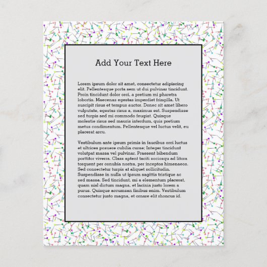 Naaiguurspelden White Dressmaker Seamstress Tailor Flyer (Voorkant)